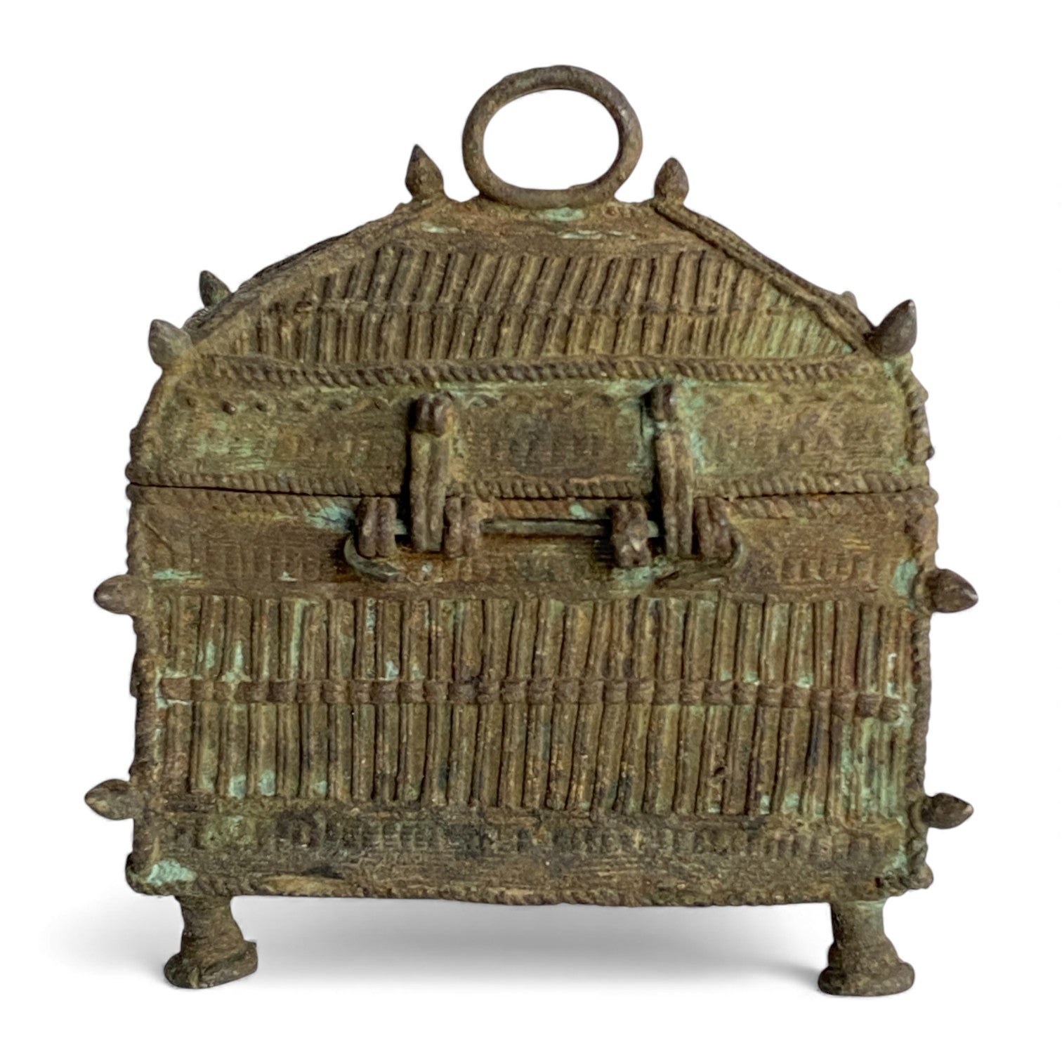 Vintage Indian Brass Betel Box / Jewellery Casket