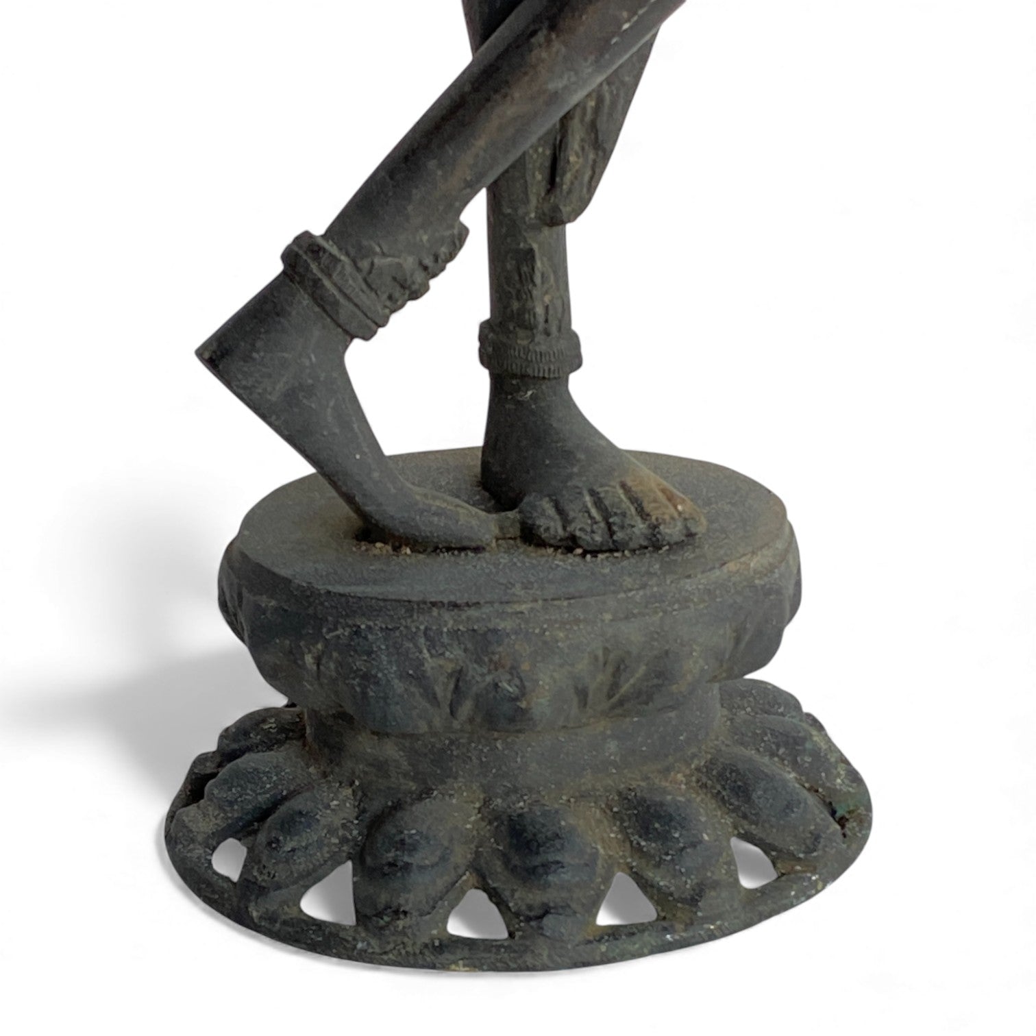 Antique Indian Bronze Deity Fragment Sculpture