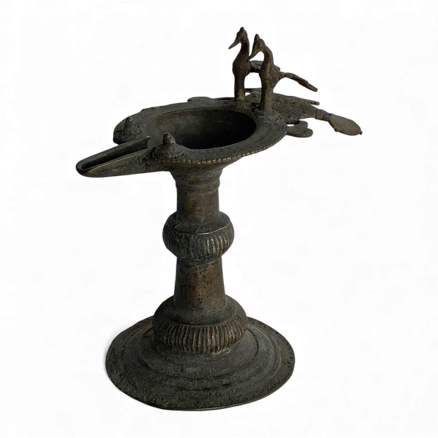 Vintage Indian Brass Bird Oil Lamp (Diya) – Age Unknown