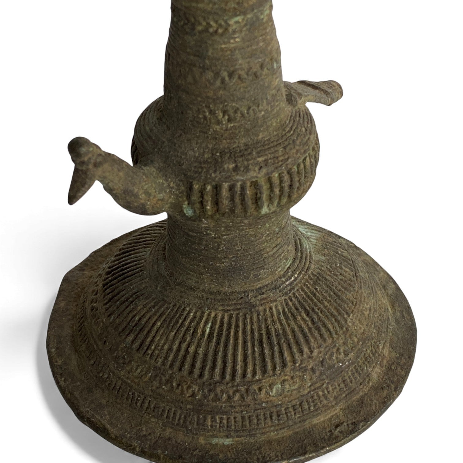 Vintage Indian Brass Bird Motif Oil Lamp – Age Unknown