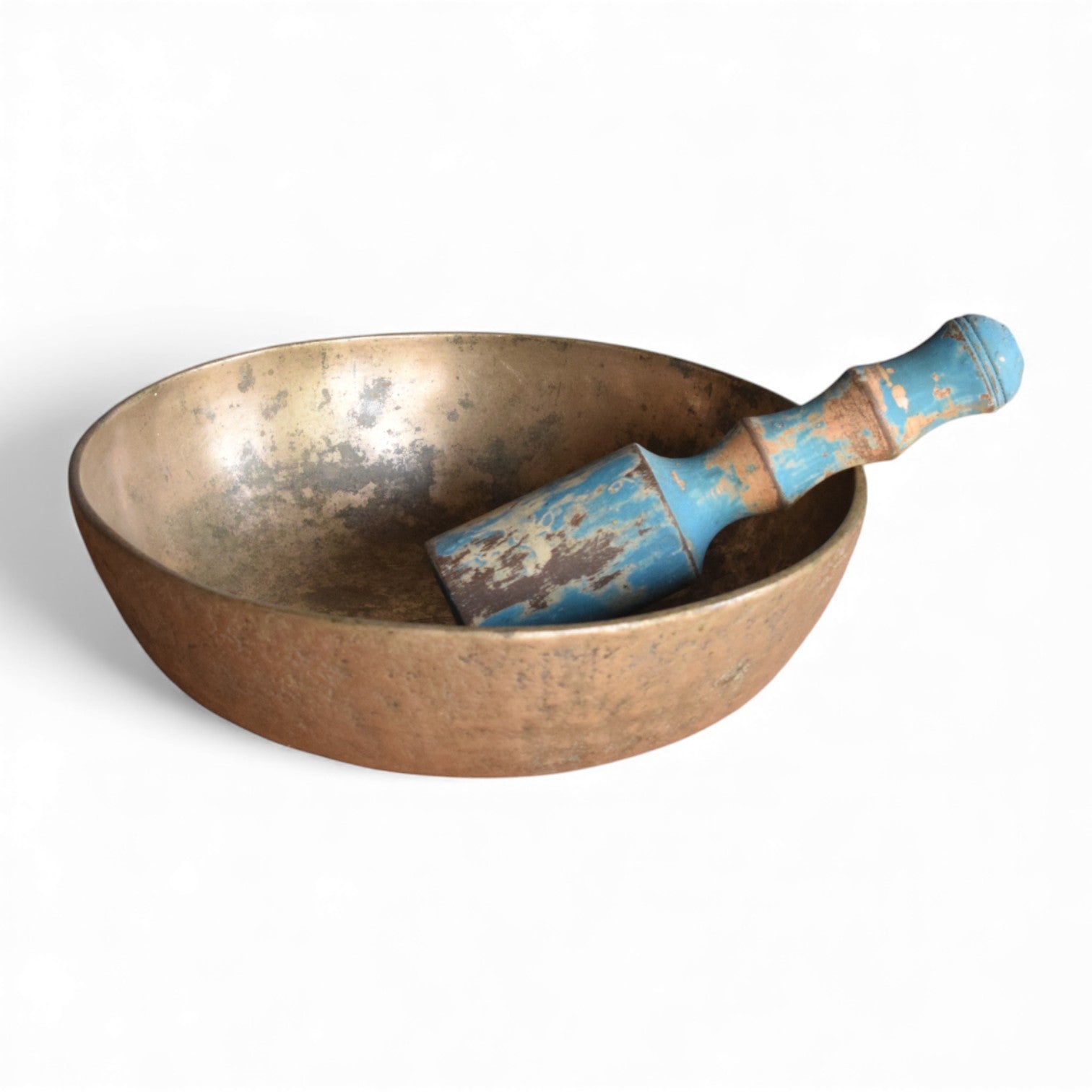 Vintage Tibetan Brass Singing Bowl – Nepal