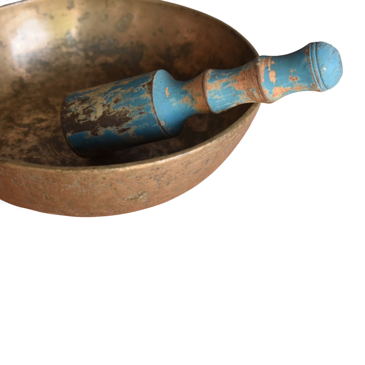 Vintage Tibetan Brass Singing Bowl – Nepal