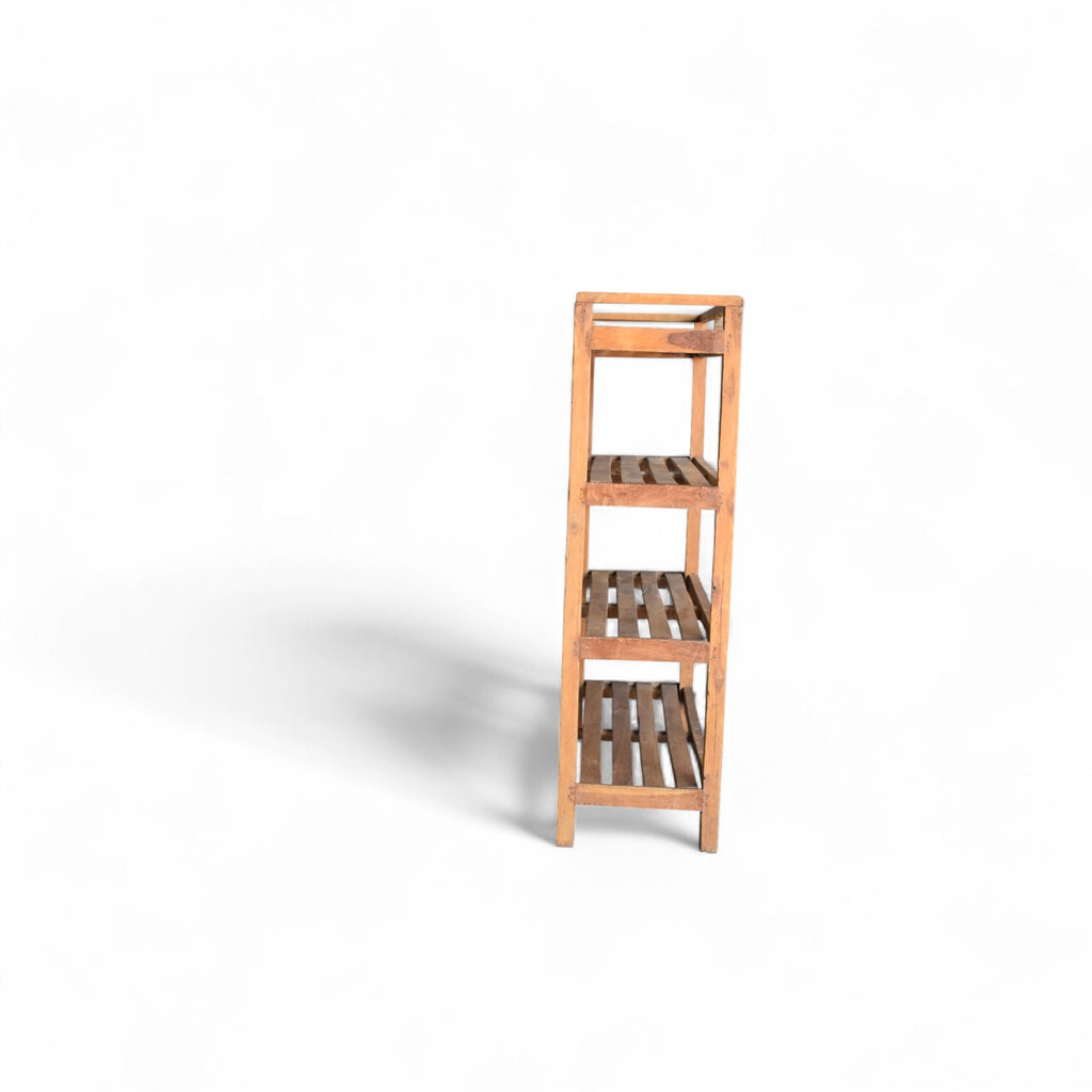 Four-Tier Indian Teak Shelf – Circa 1930s
